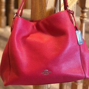 Ruby Red Coach Handbag